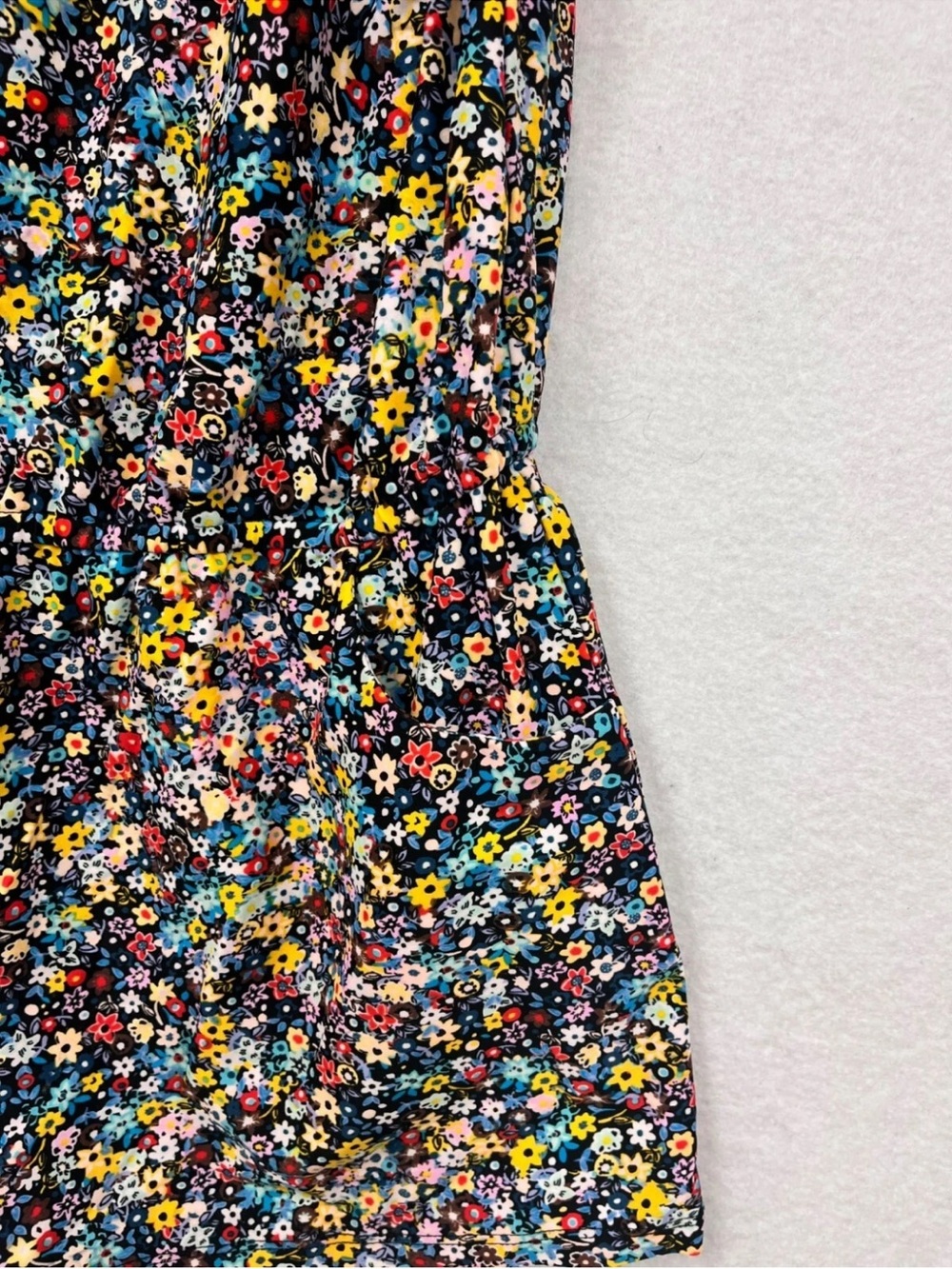 Shoshanna Floral Bandeau Swim Romper in Black Multicolor - Picture 8 of 12